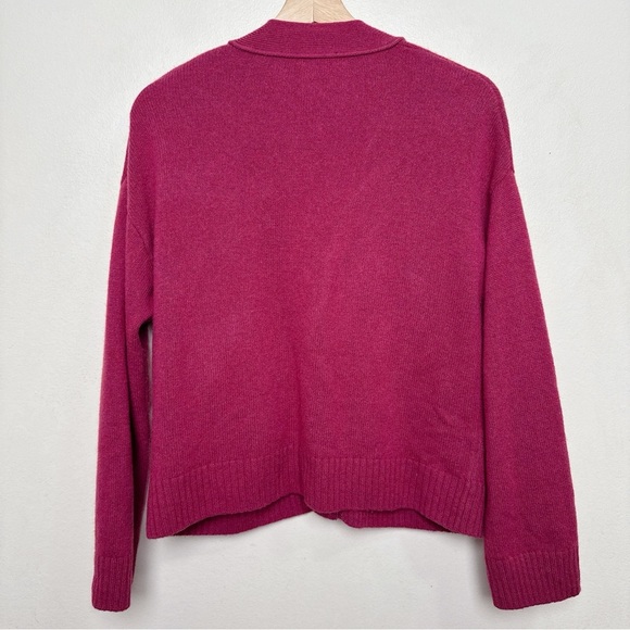 RAILS Womens Smal Cashmere Wool Button Lindi Magenta Cardigan - Picture 16 of 16